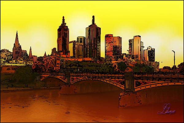 skyline photoshop creative
