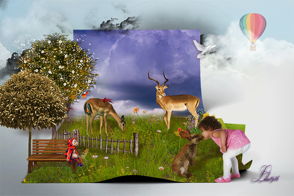 creatieve green  lila