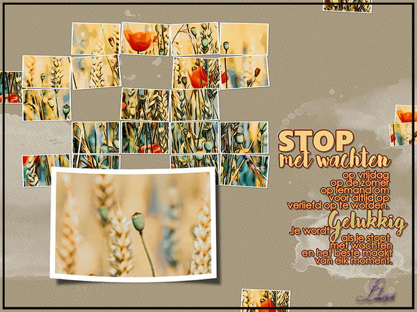 floating photos layout