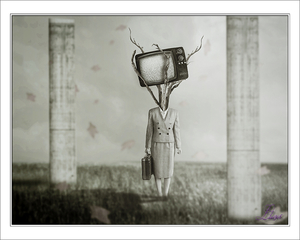 How to reate a surreal tv head kopiëren