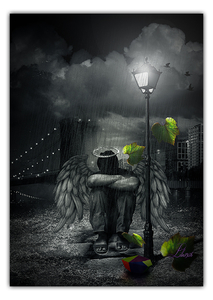 Create a Fallen, Rain-Soaked, Angel Composition in Photoshop _ Ps