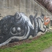 15-Graffitie aan de muren in industriepark