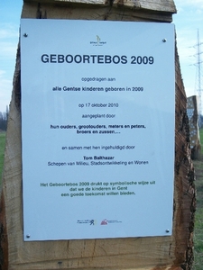 73-Geboortebos aangelegd in 2009