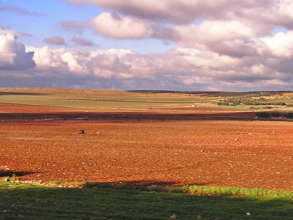 Landschap verandert van kleur en landbouw is mogelijk