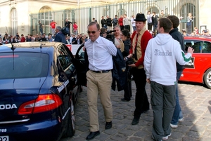 Bernard Hinault-Sfeerfoto\'s-Start Parijs-Roubaix