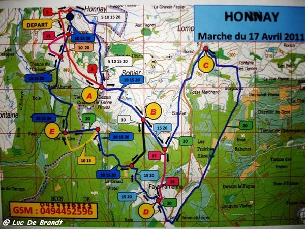 marche Adeps wandeling Honnay Ardennen
