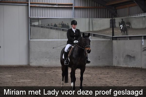 Miriam met Lady voor deze proef geslaagd