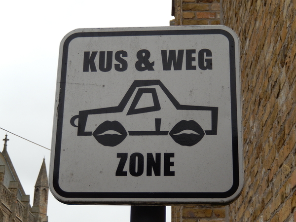 verkeersbord, kiss & ride, zone, kus,