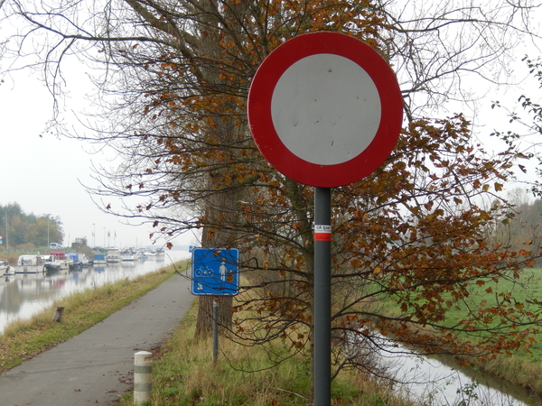 Nieuwpoort, jaagpad, fietsen, niet-fietsen