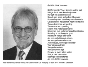 Gedicht voor Jean-Claude