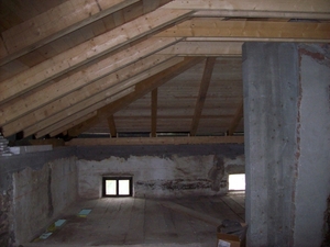 zolder: binnenkant dak