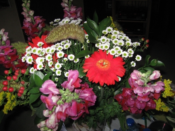 Een ruiker bloemen