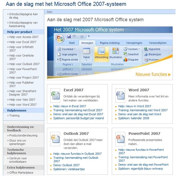 Office 2007 DEMOS en MOGELIJKHEDEN