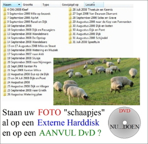 Zet uw vele Digitale foto's op Aanvul Cd of Externe HD