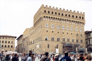 Piazza della Signoria  bewerkte steiger !