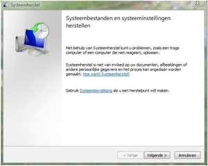 Systeem herstel.....is een redmiddel!