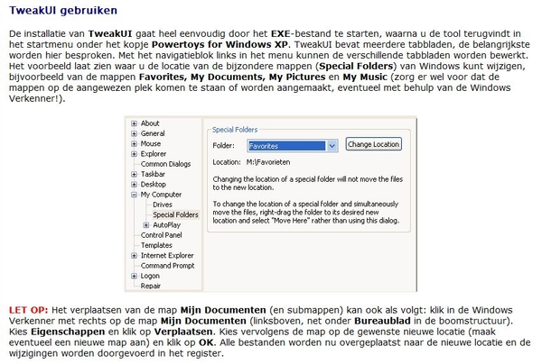 Tweakui een handig programma voor XP