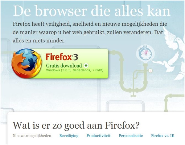 Firefox Downloaden als Internet Explorer 7 niet meer werkt