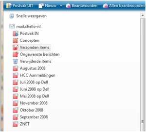 Mappen maken in uw E-Mail programma geeft ruimte!