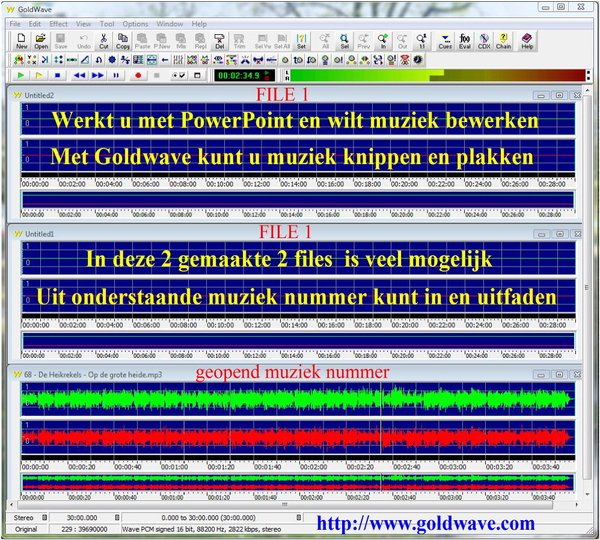 Goldwave handig voor LP's opnemen en bewerken