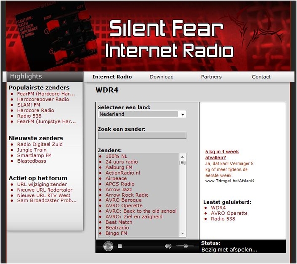 Silent  radio stations Europa en meer landen