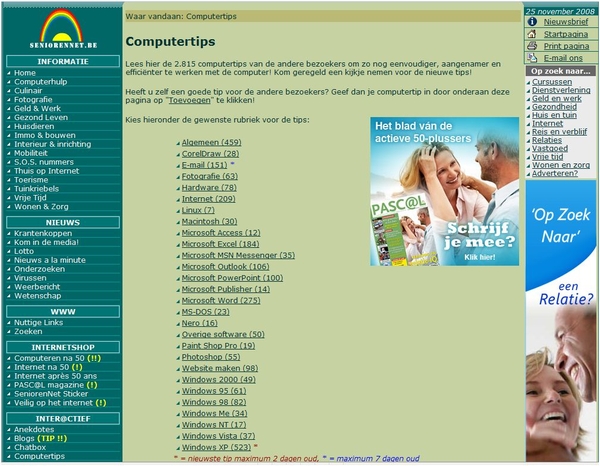 Computer Tips op Seniorennet BE .... kent u die?