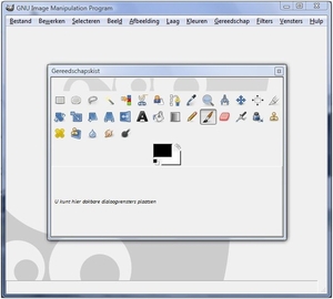Gimp opstart pagina