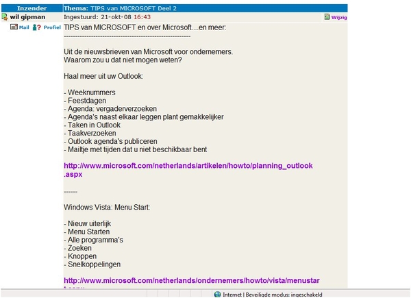 Tips van Microsoft voor Ondernemers en ook voor u.