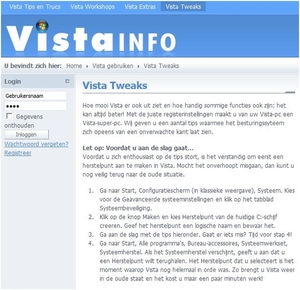 Vista Tweaks (Handige aanpassingen)