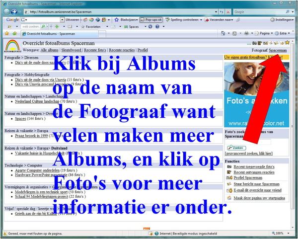 Klik op naam fotograaf of fotografe voor meer albums