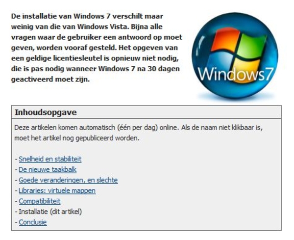 Windows 7 installeren