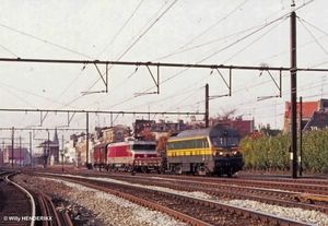 5914 FNZG 19751031 met SNCF-LOK 7003 reed proef bij NS voor type 