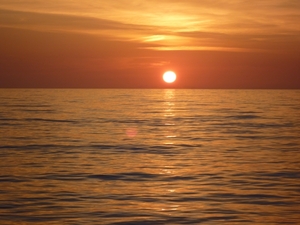 Coucher de soleil prs de Stromboli