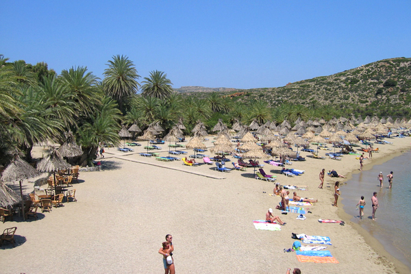 Palmenstrand van Vai