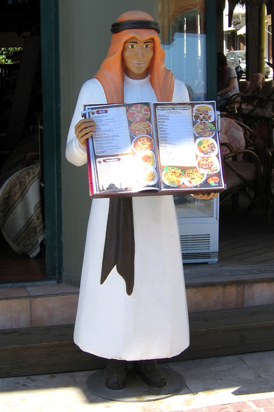 Menukaart in Hersonissos