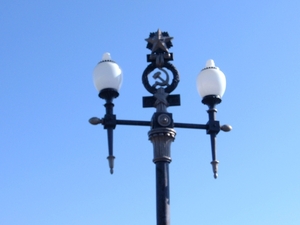 Lamp bij een sluis