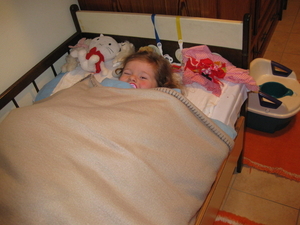 36) Jana in 't bed op 20 febr.