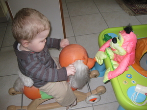 14) Ruben op de hond op 20 febr.