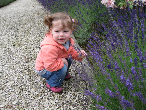 22) Jana zittend aan de lavendel - 15.06