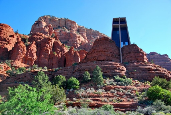 Sedona - kapel op berg