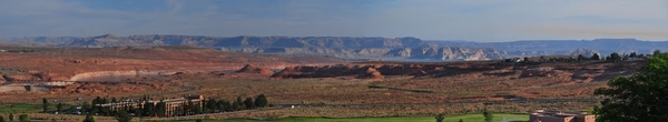 Panorama uitzicht balkon lakepowell
