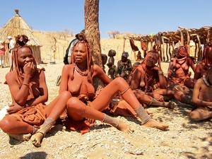 Bezoek bij de Himba's aan Epupa Falls