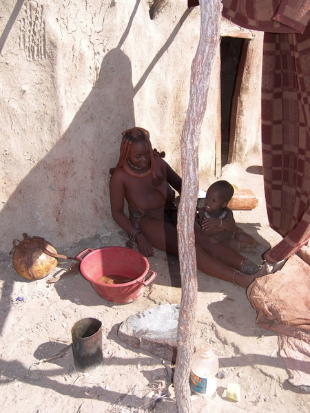 Bezoek bij de Himba's aan Epupa Falls