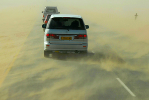 Zandstorm in Swakopmund