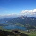 2b Wolfgangsee  _vanaf Zuidoosten met de Schafberg op de achtergr