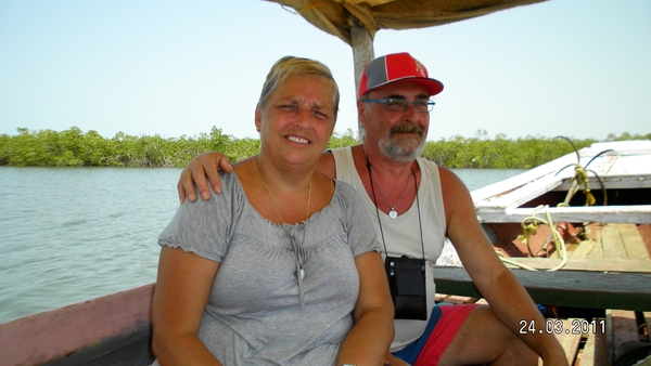 ik met mijn vriend op de boot