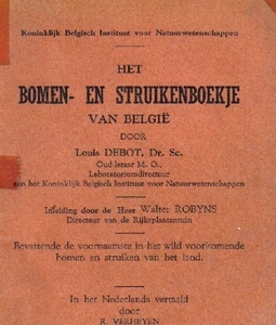 bomen- en struikenboekje van Belgi, Het