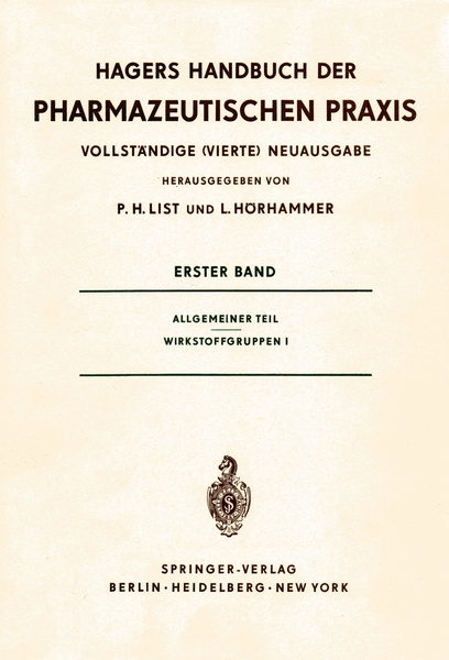 Hagers handbuch der pharmazeutischen praxis 1