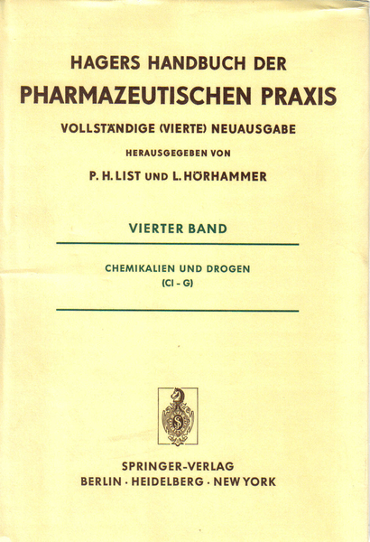 Hagers handbuch der pharmazeutischen praxis 4