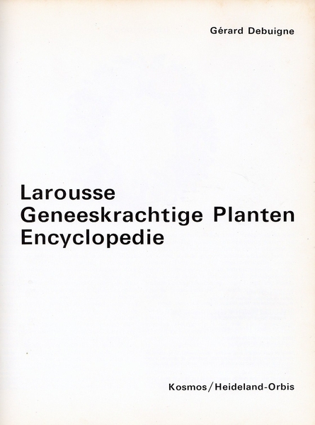 geneeskrachtige plantenencyclopedie, Larousse (v)